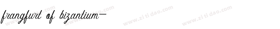 frangfurt of bizantium字体转换